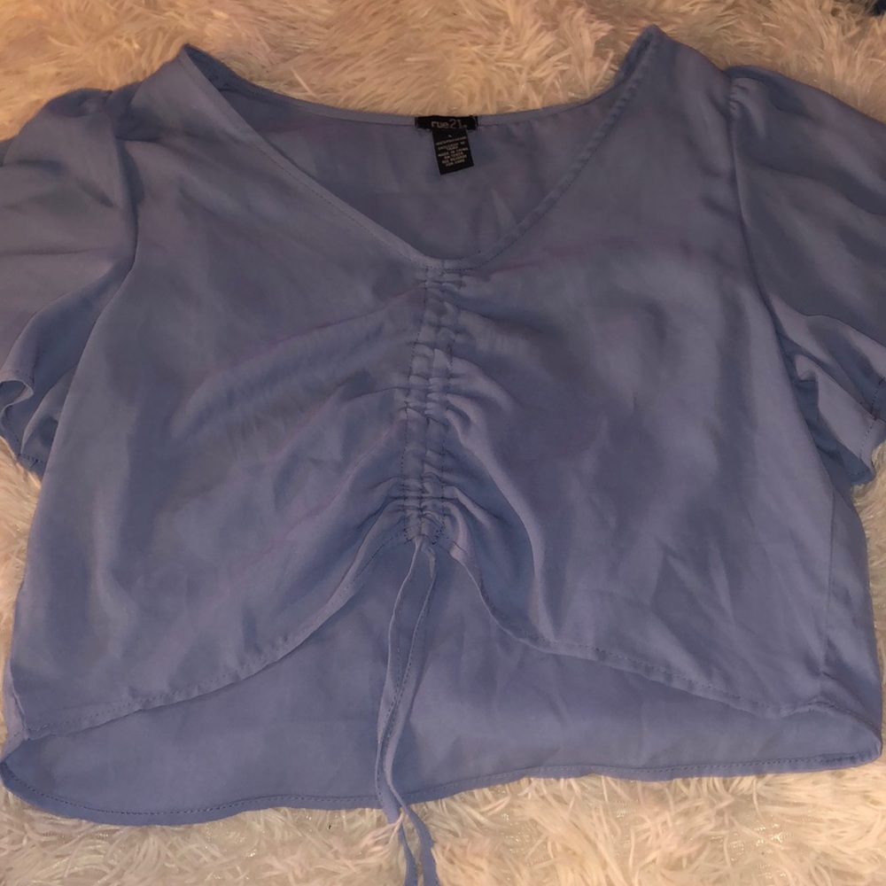 Light blue crop top